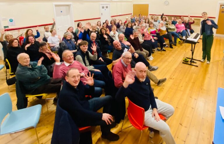 FEV Choir, first rehearsal, photo by choir member Cathie Stableford